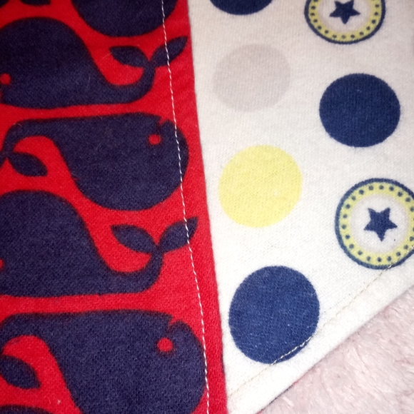 Homemade Nautical Whale Baby blanket - Picture 7 of 7